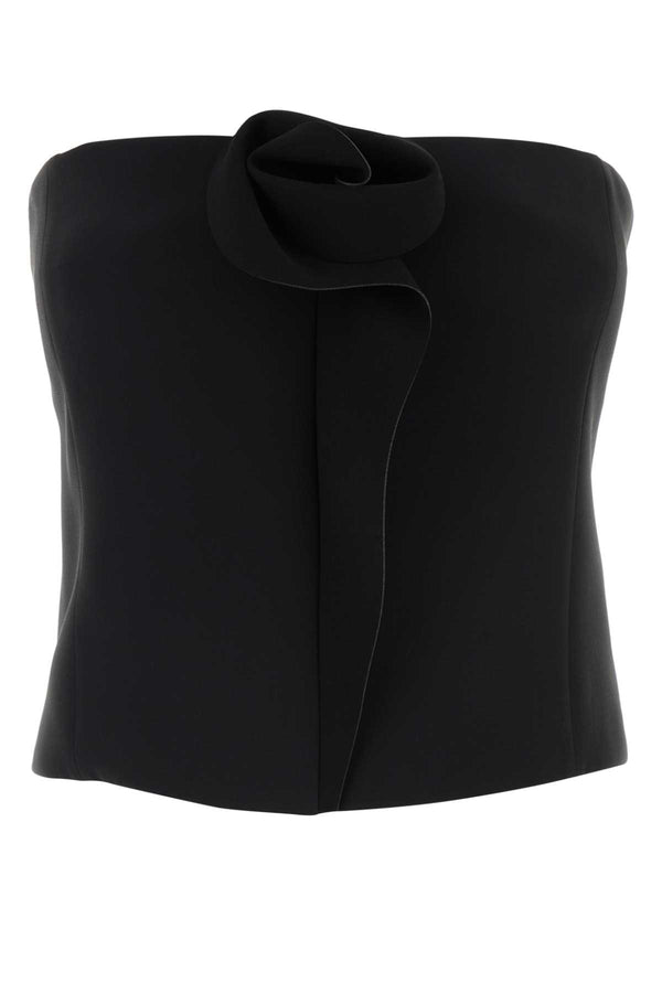 Giorgio Armani Exterior: 100% Silk bodice in black