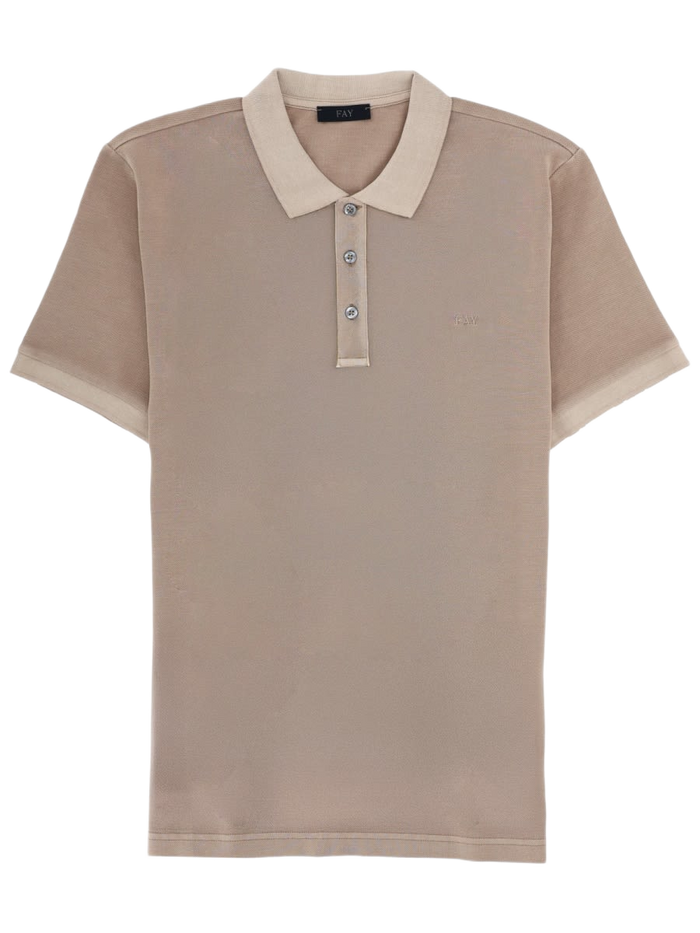 Polo With Logo Dove Cotton Shirts