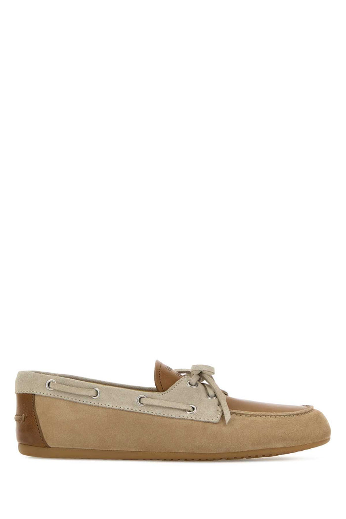 Multicolor Leather And Suede Loafers Ecrucannella Mocassini