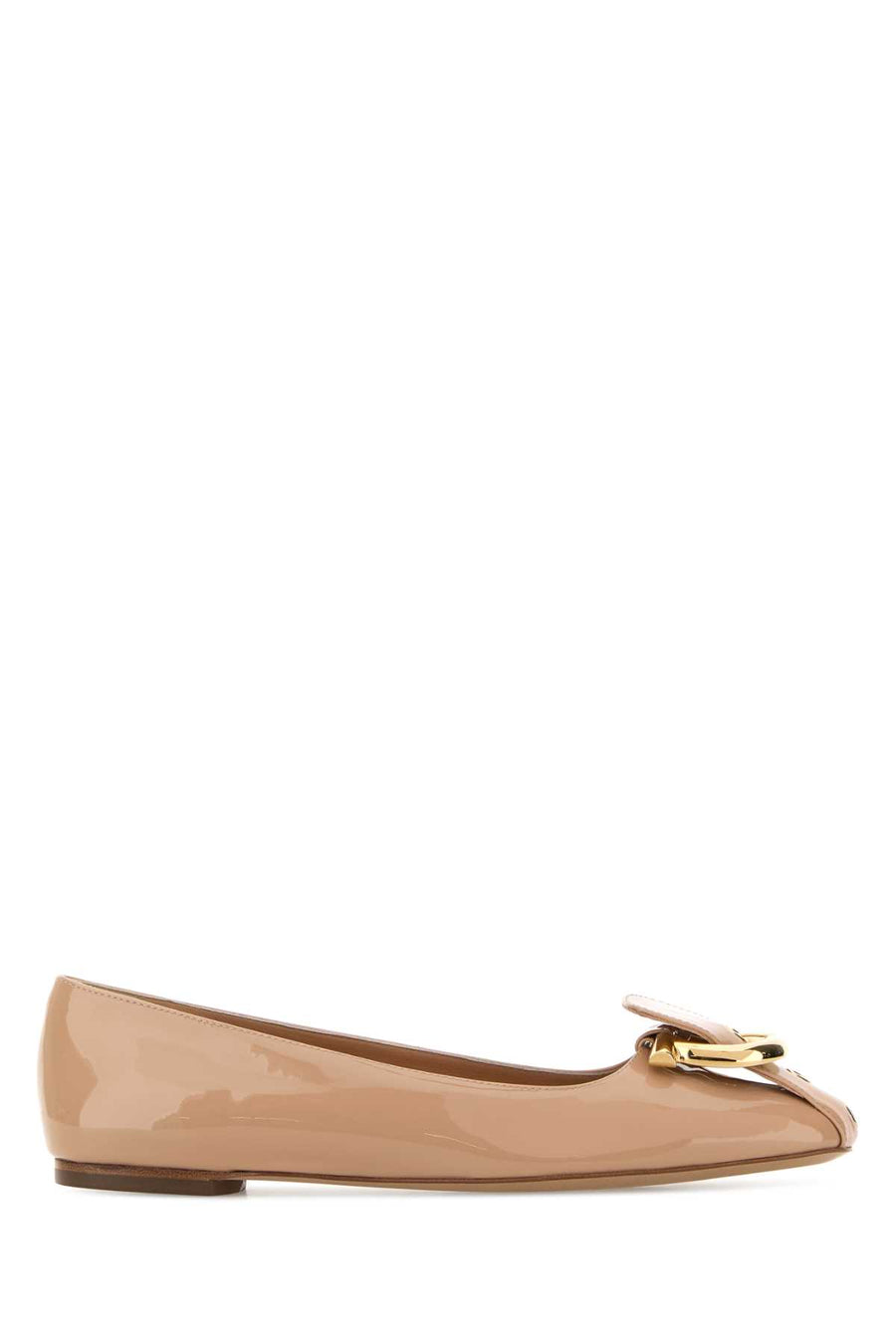 Ferragamo Exterior: 100% Leather ballet flat in beige