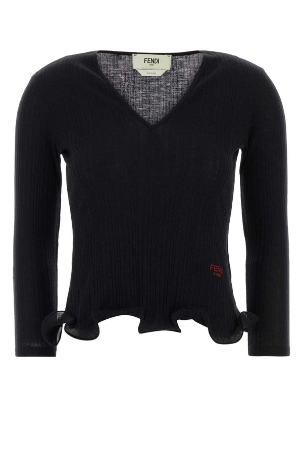 Fendi Fendi 100% Virgin wool sweater in black