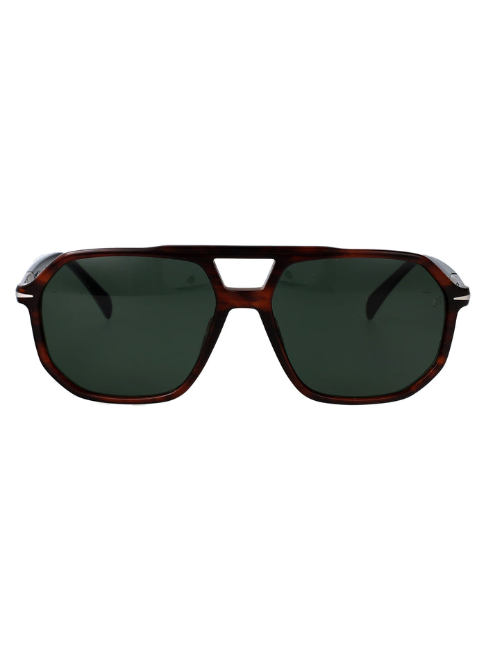 Db 1172-S Brown Horn Ruthenium Acetate Sunglasses