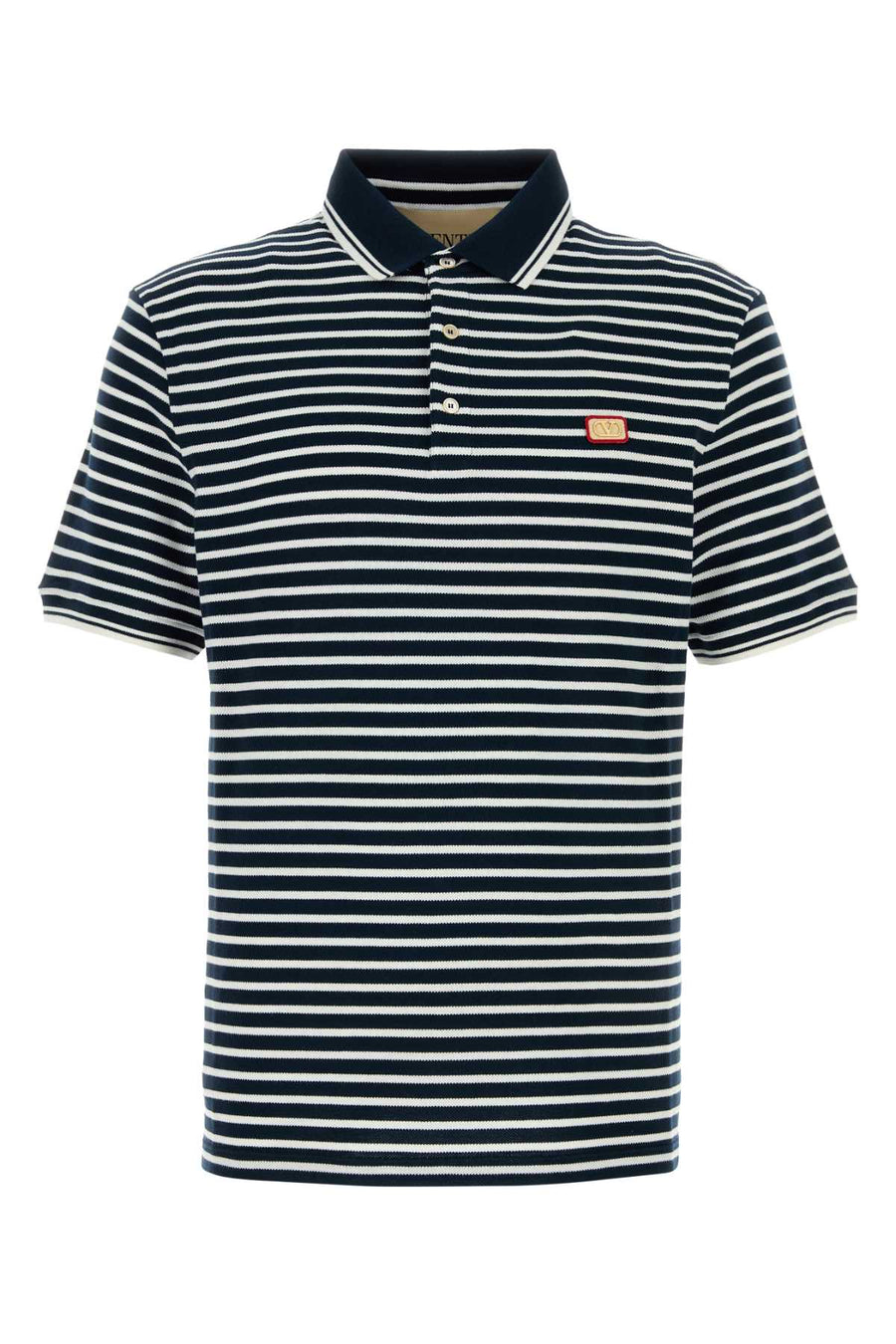 Valentino Garavani Jersey 100% cotton polo shirt in navy