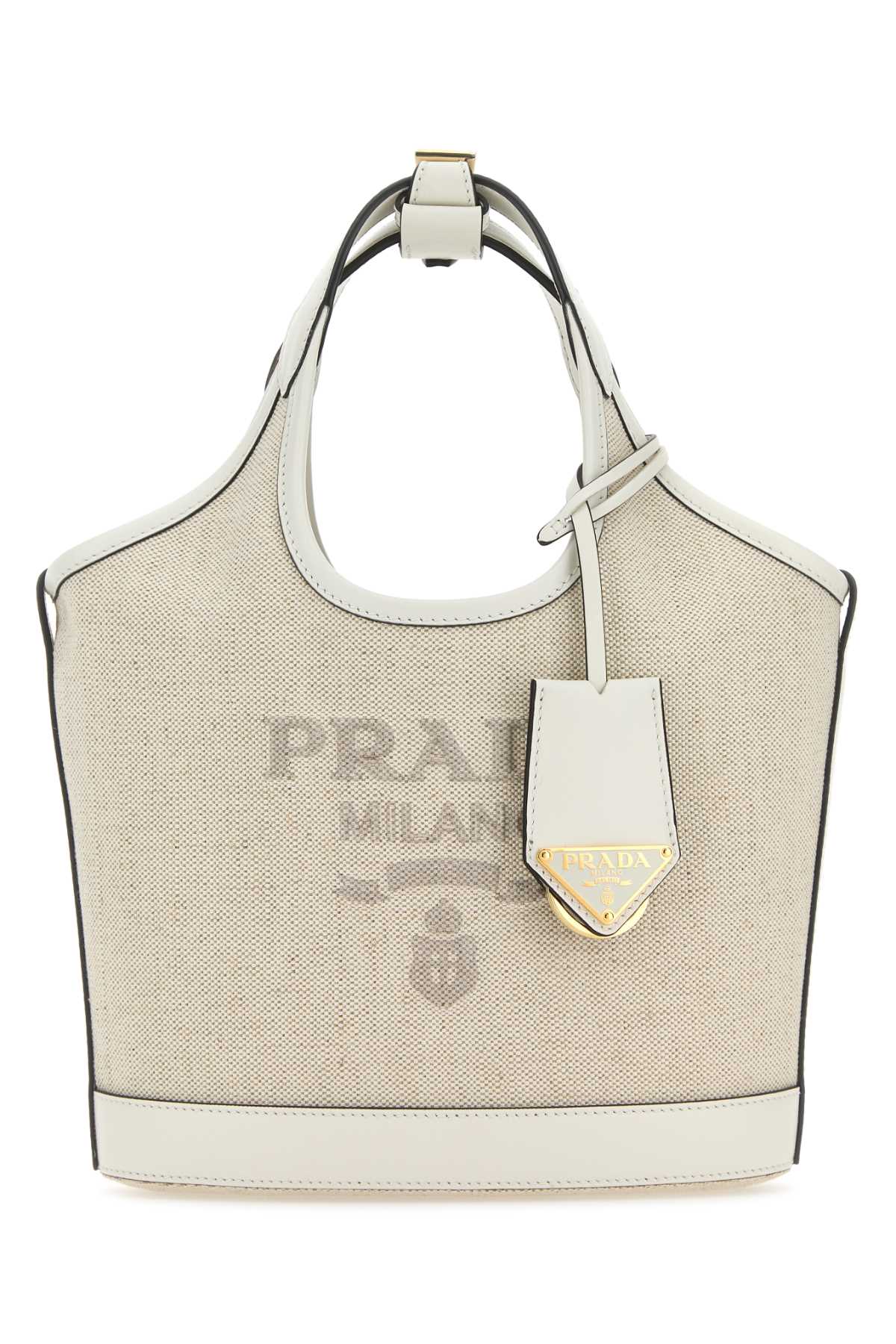 Sand Canvas Handbag Naturalebianco Borse A Mano