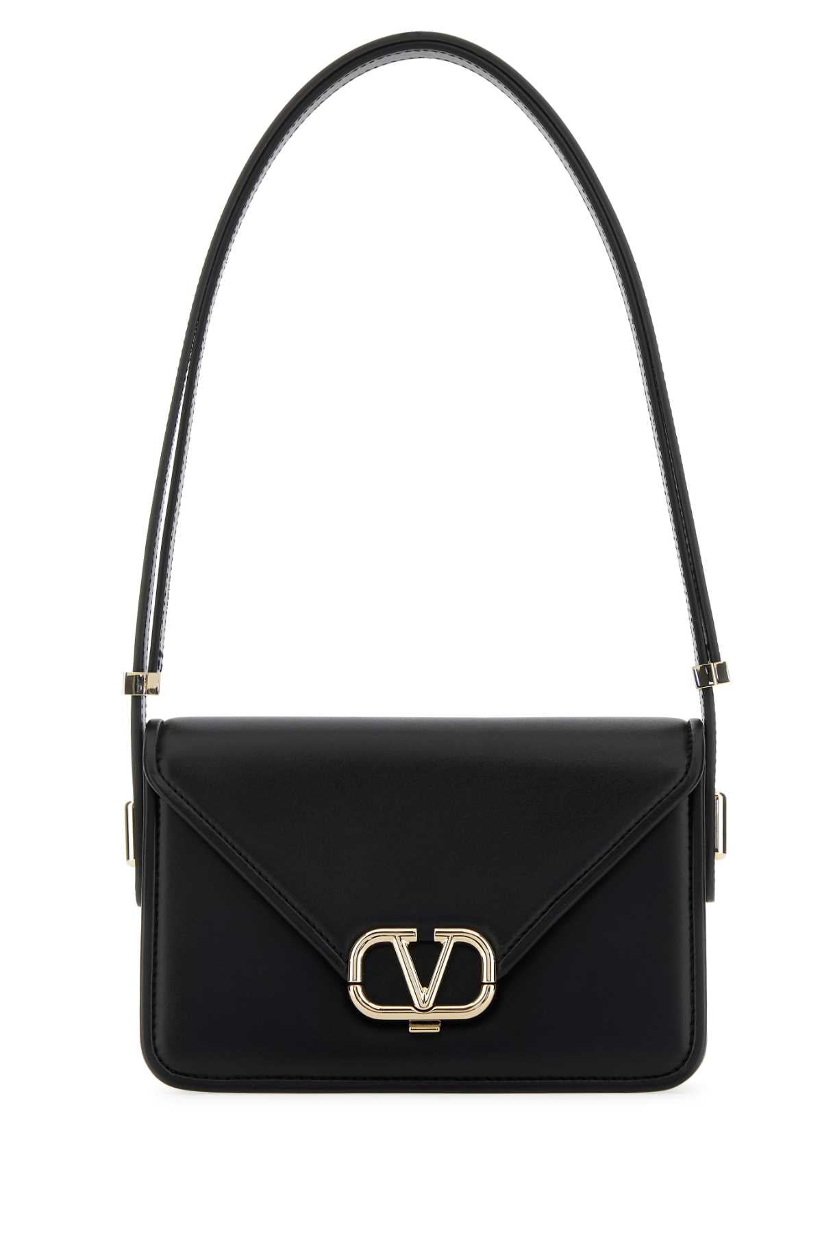 Black Leather Vlogo Crossbody Bag Nero Borse A Tracolla