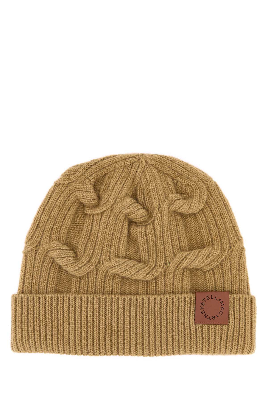 Stella McCartney Beanie 100% Wool beanie in camel