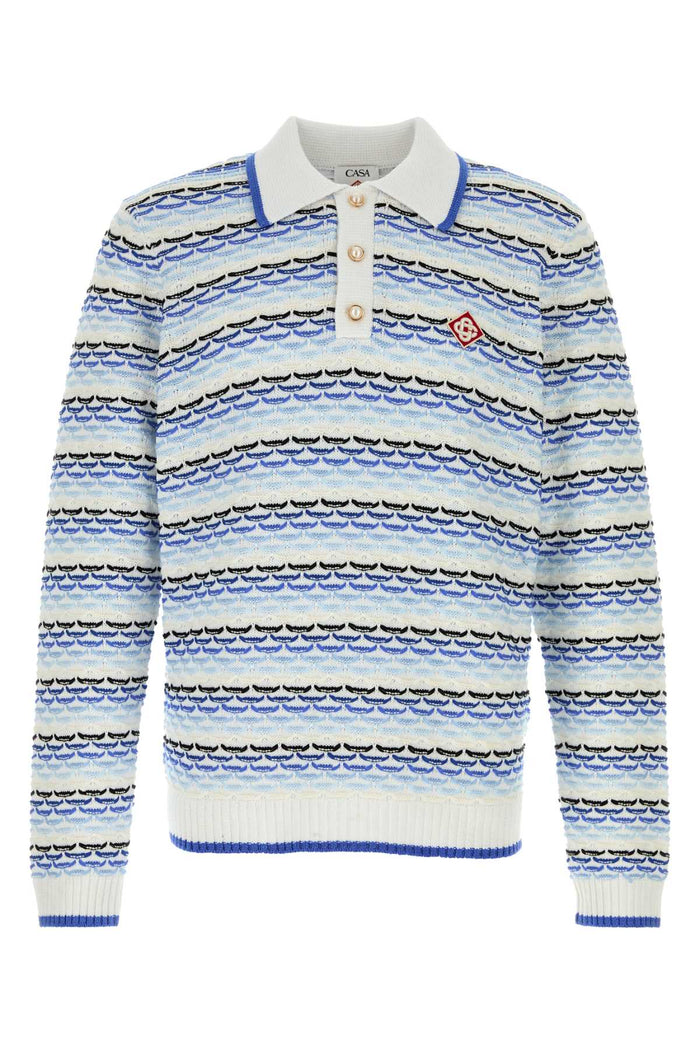 Blue Exterior: Cotton Polo