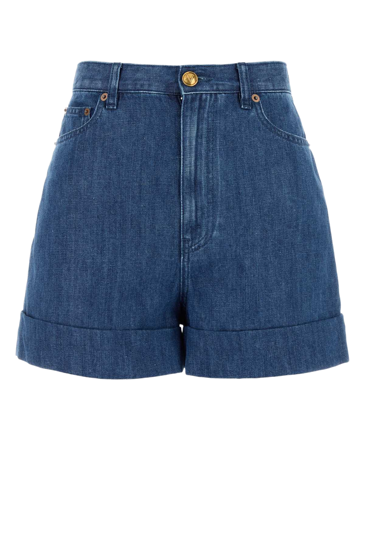 Denim Shorts Mediumbluedenim Exterior: Cotton Linen