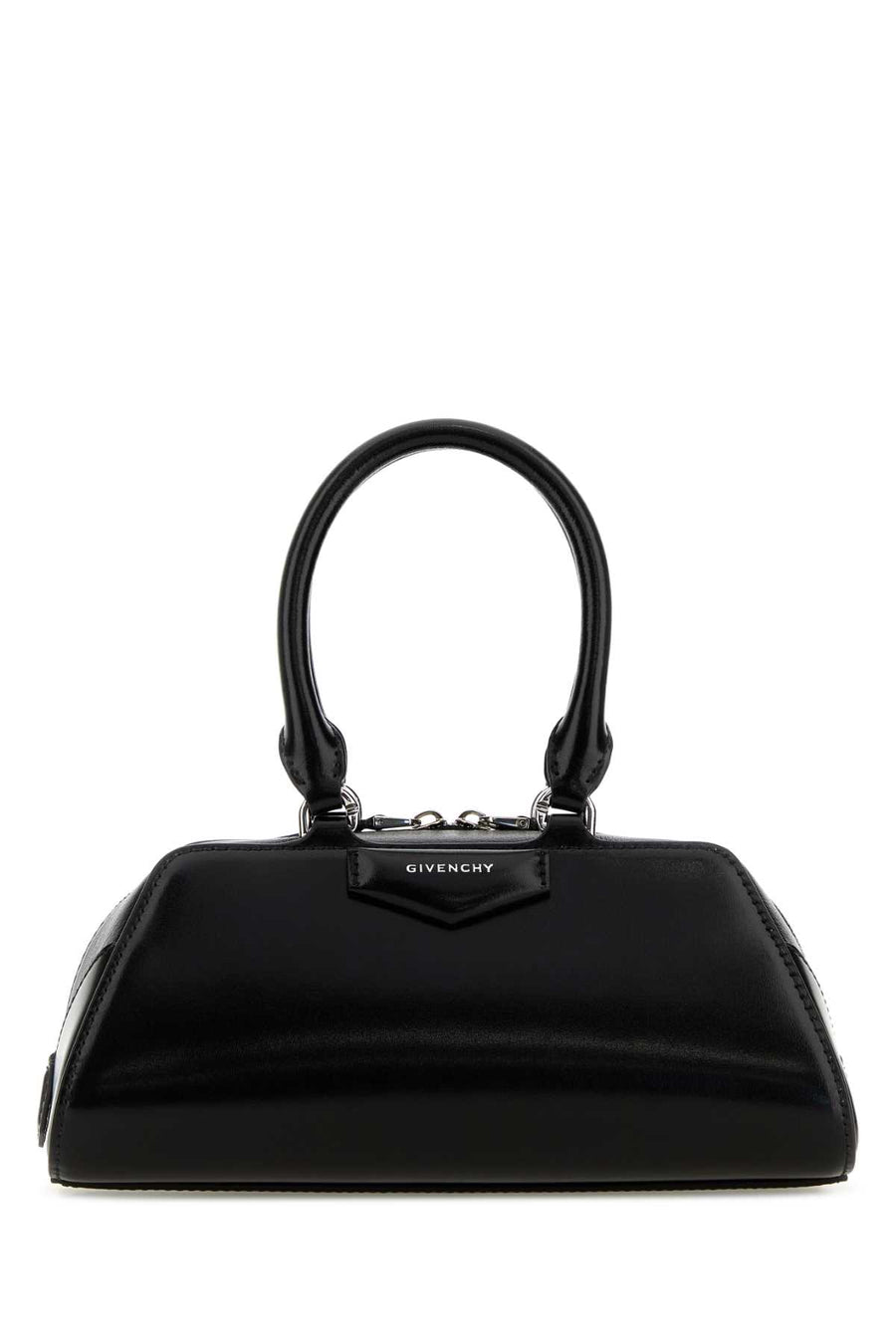 Givenchy East Exterior: 100% Calf. Lining: 90% Cotton top handle bag in black