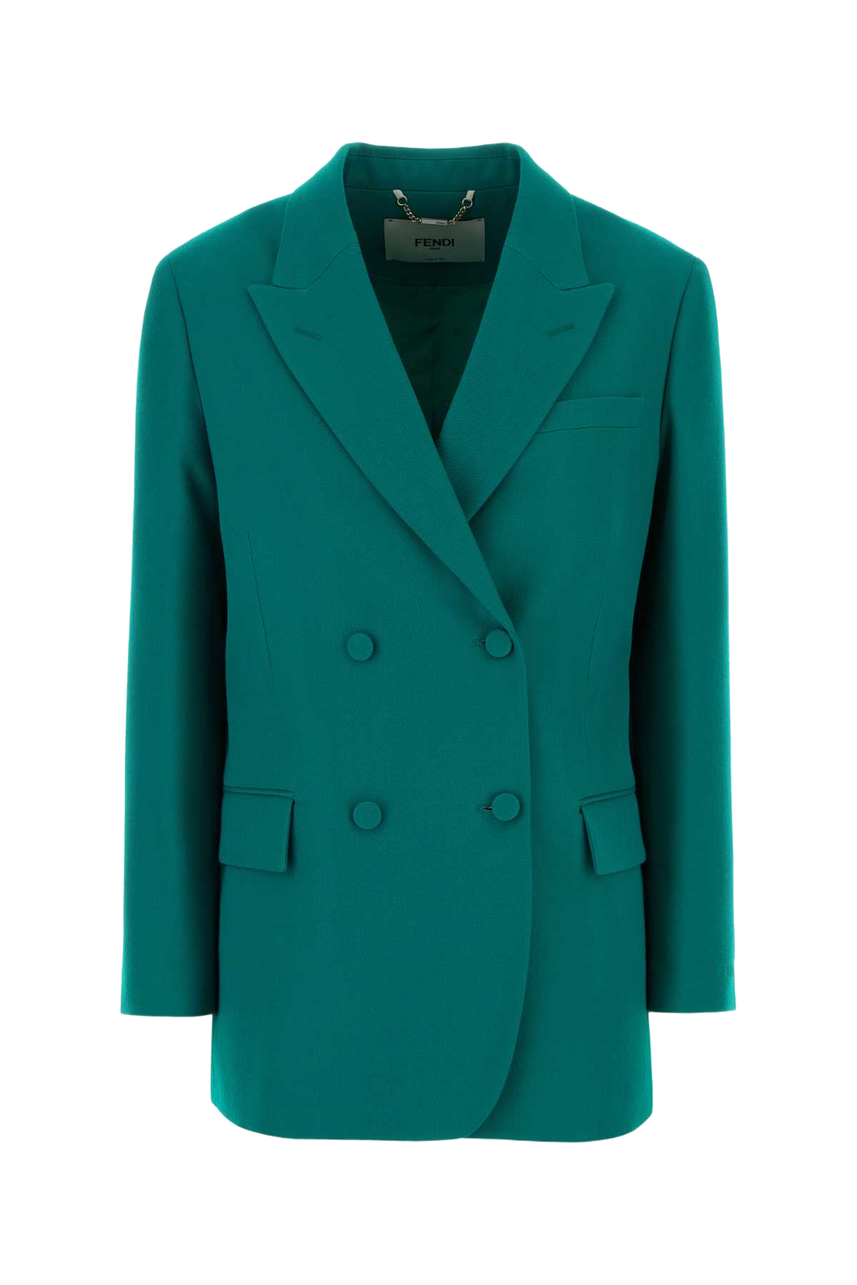 Turquoise Grain De Poudre Blazer Giada-26 Wv+vi+nr4bott:madreper Giacche E Gilet