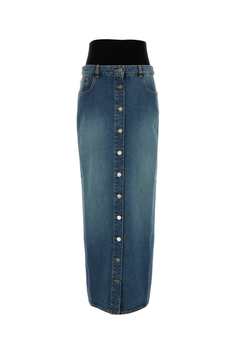 Denim Skirt Bleuvintage Exterior: Cotton Polyurethane Gonne