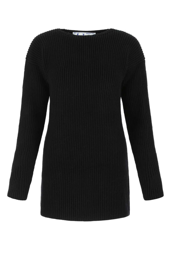 Off-White 100% Virgin wool sweater in black
