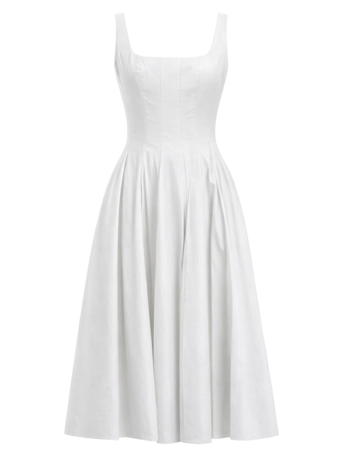 Abito Wells White Cotton Elastane Dress