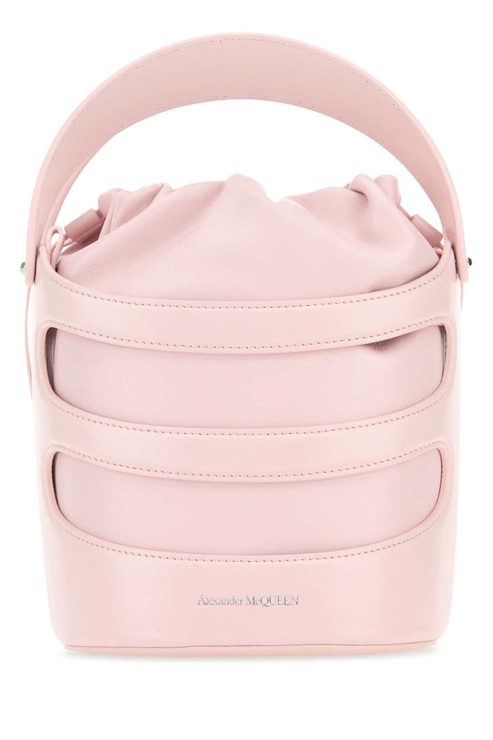 Pastel Pink Leather The Rise Bucket Bag Venus Borse A Secchiello