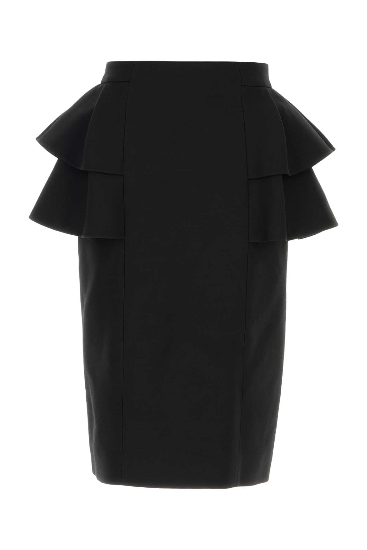 Black Crepe Skirt Nero Sewv Gonne