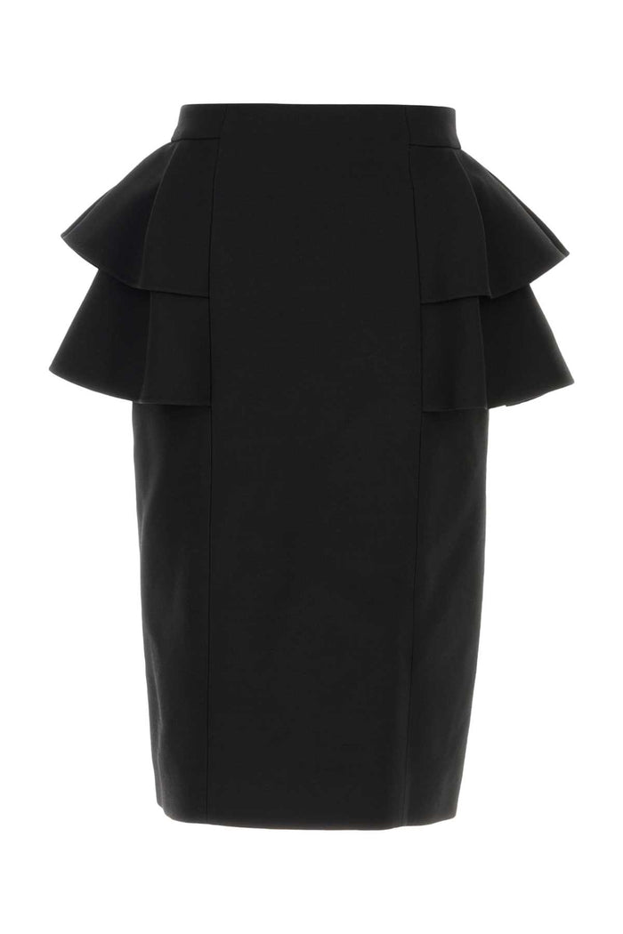 Black Crepe Skirt Nero Sewv Gonne