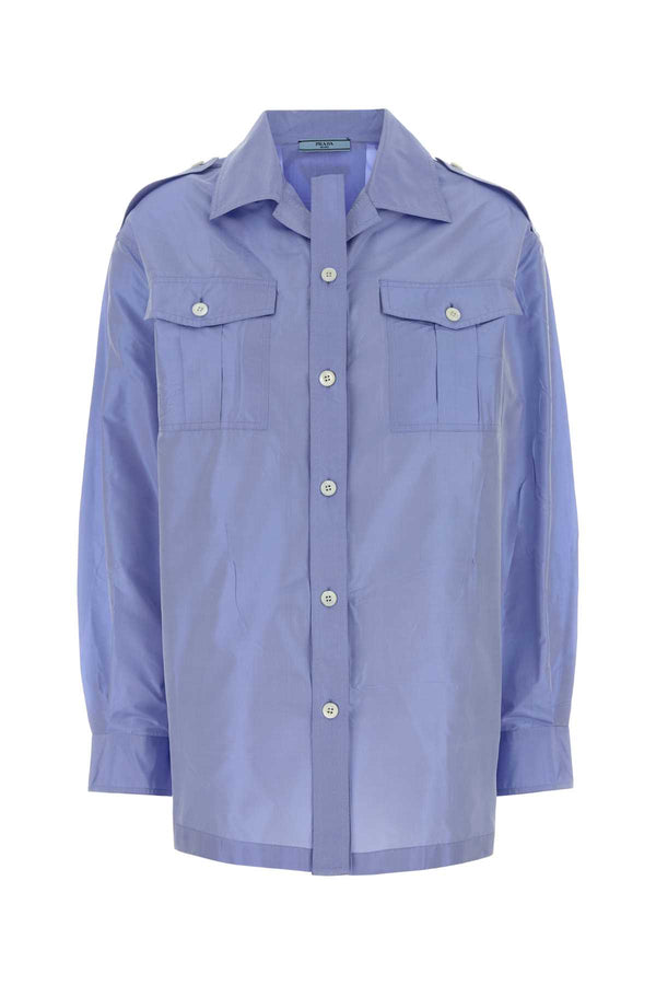 Prada 100% Silk shirt in blue