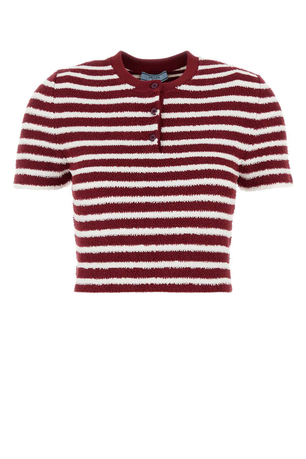 Prada 80% Cotton polo in red