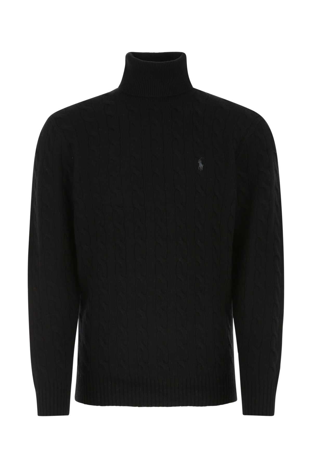 Black Wool Blend Sweater 002 Exterior: Cashmere Maglieria