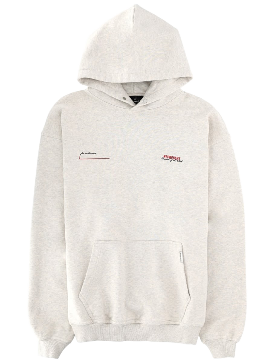 Sweatshirt With Logo Beige Cotton Sweatshirts