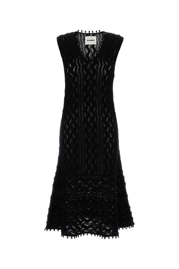 Jil Sander 100% Cotton dress in black