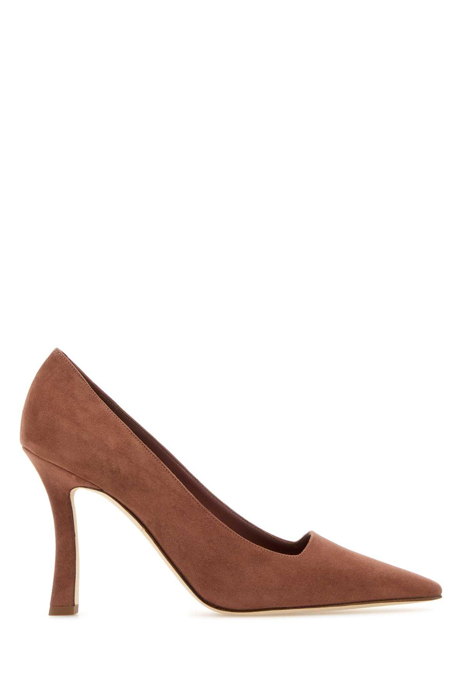 Manolo Blahnik Mbrw Exterior: 100% Suede Interior: 100% Leather Sole: Leather pump in brown