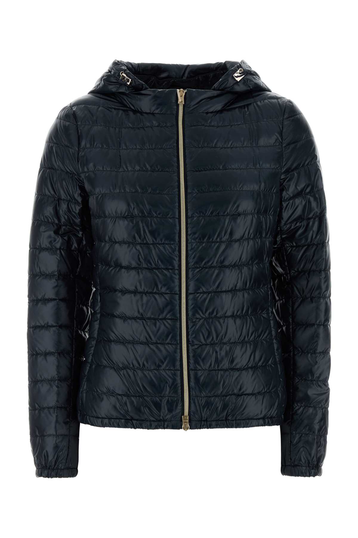 Midnight Blue Nylon Down Jacket Blu Piumini