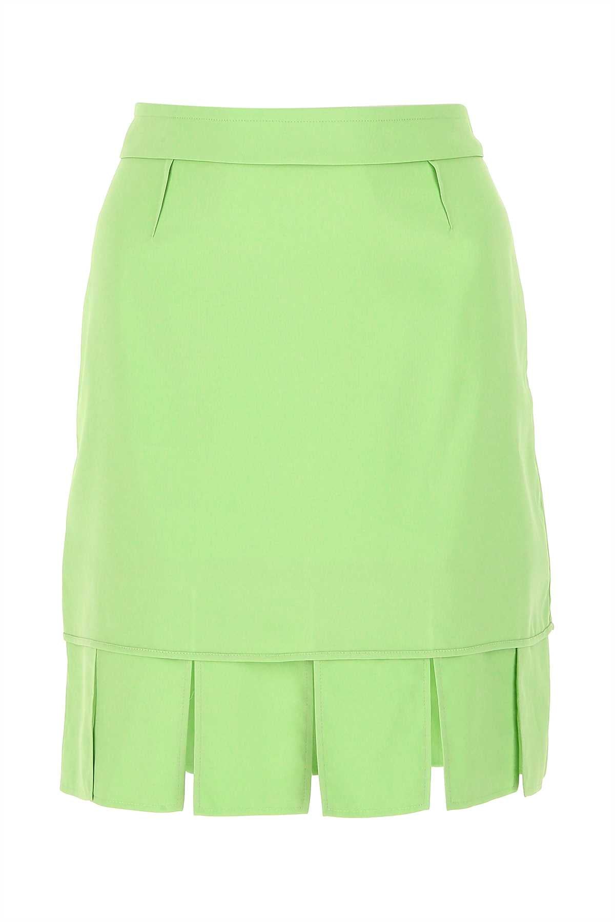 Pastel Green Stretch Viscose Miniskirt 3516 Exterior: Elastan Gonne