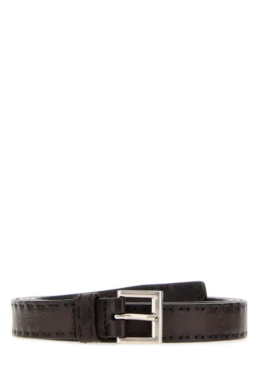 Brown Nappa Leather Belt Caffe' Cinture