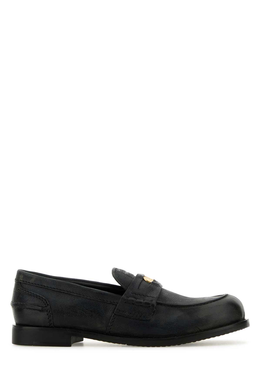Miu Miu 100% Vitello loafer in black