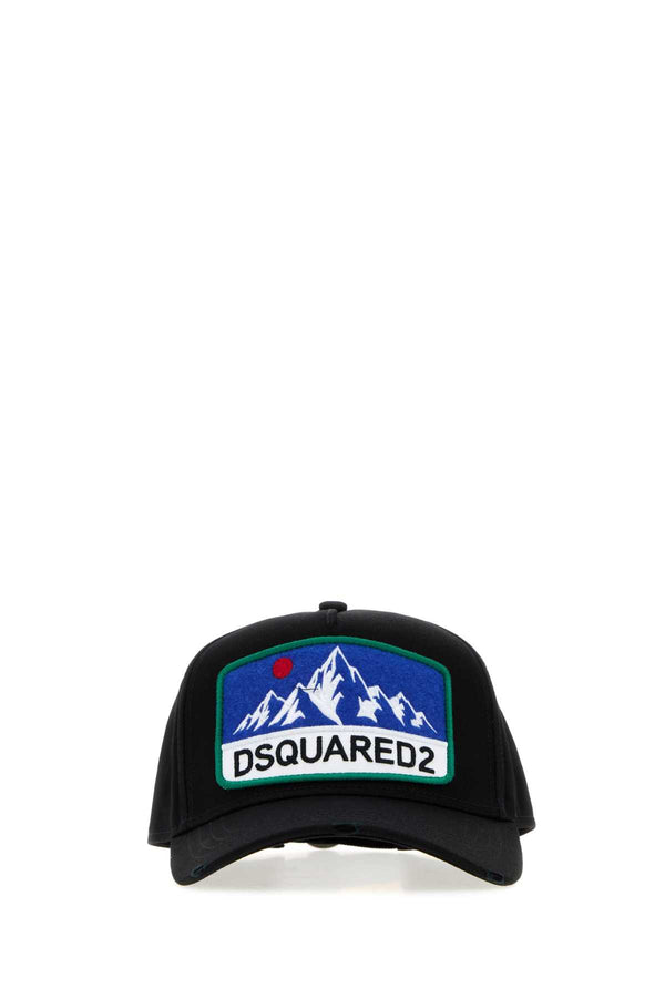 Dsquared2 BCM103905C00001 Exterior: 100% Cotton baseball cap in black