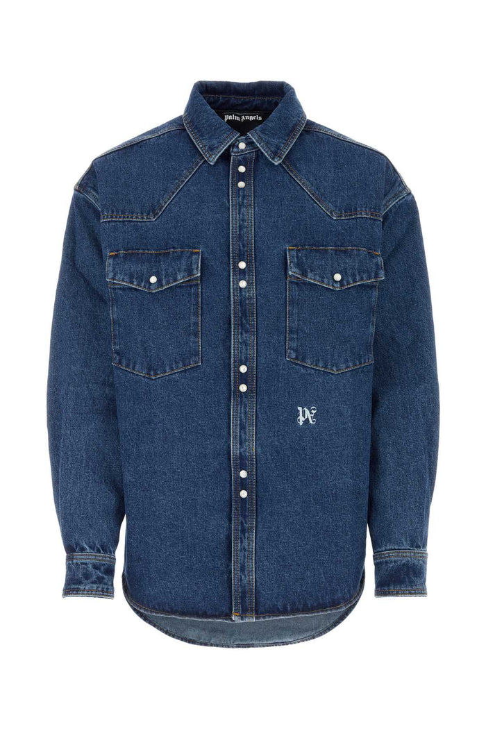Pmyd023r24den002 4001 Lightbluewhit Exterior: Cotton Camicie