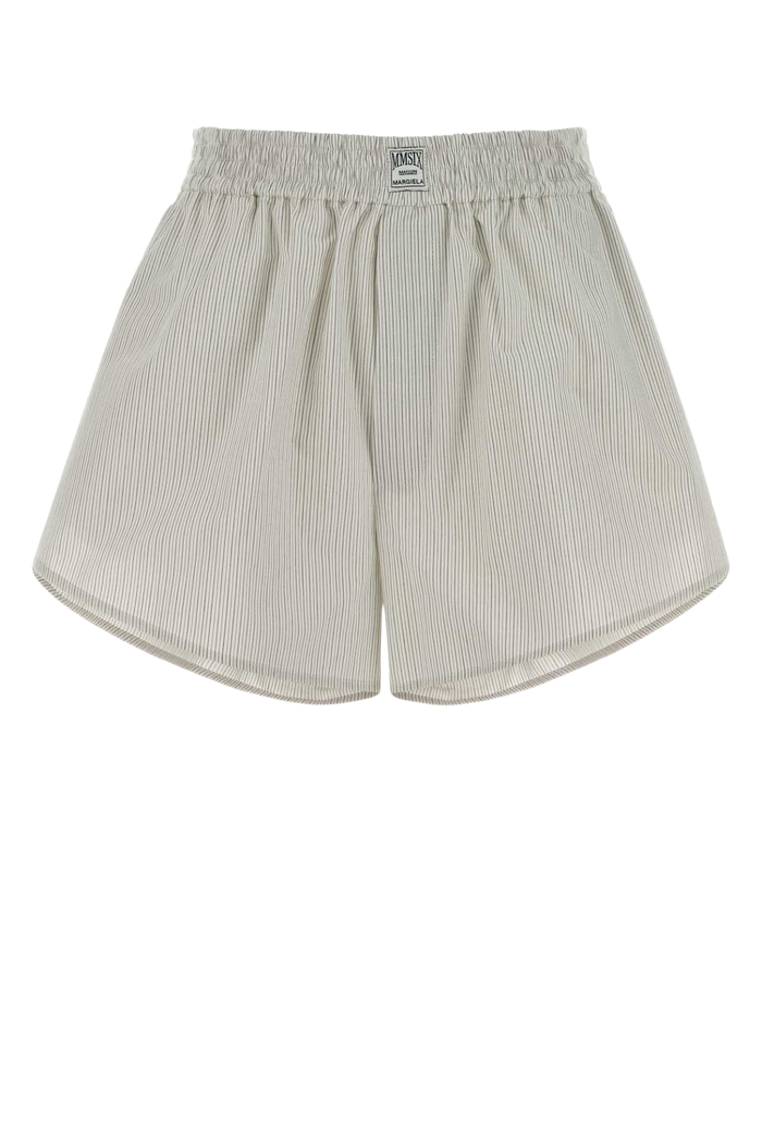 Embroidered Cotton Shorts Offwhitegrey Cotone