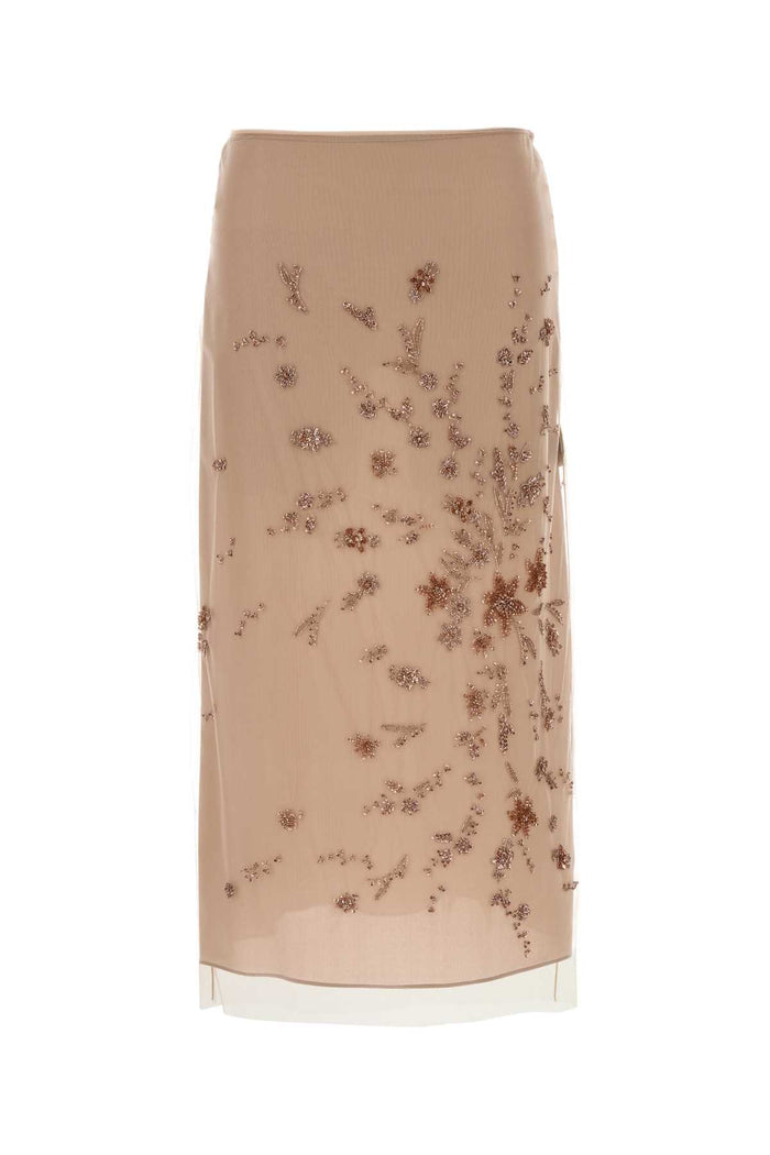 Antiqued Pink Tulle Skirt Exterior: Nylon Lining: Silk Gonne