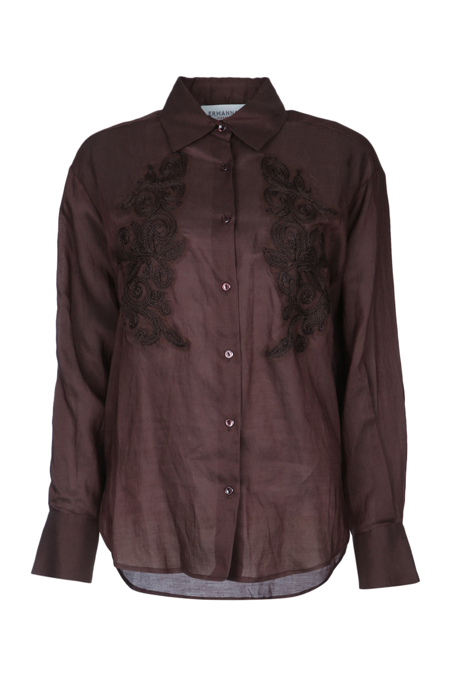 Ermanno Firenze Linen shirt in brown