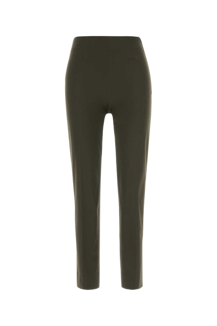 Olive Green Stretch Jersey Gioia Pant Verde Exterior: Nylon Elastane Pantaloni
