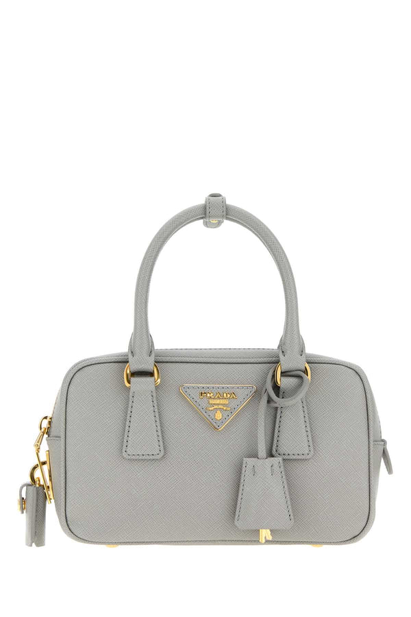 Prada Exterior: 100% Leather shoulder bag in gray
