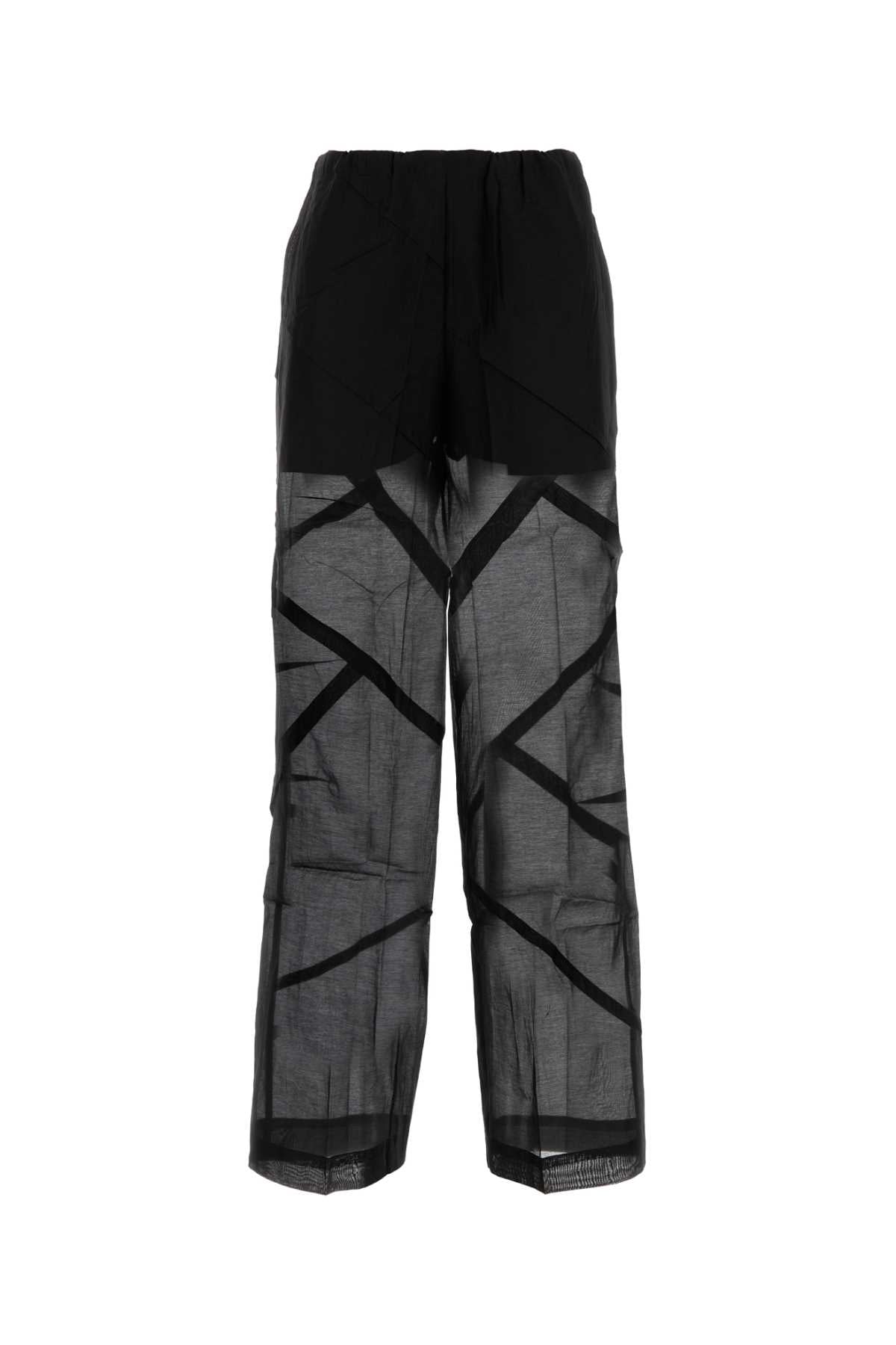 Black Cotton Blend Pant Pantaloni