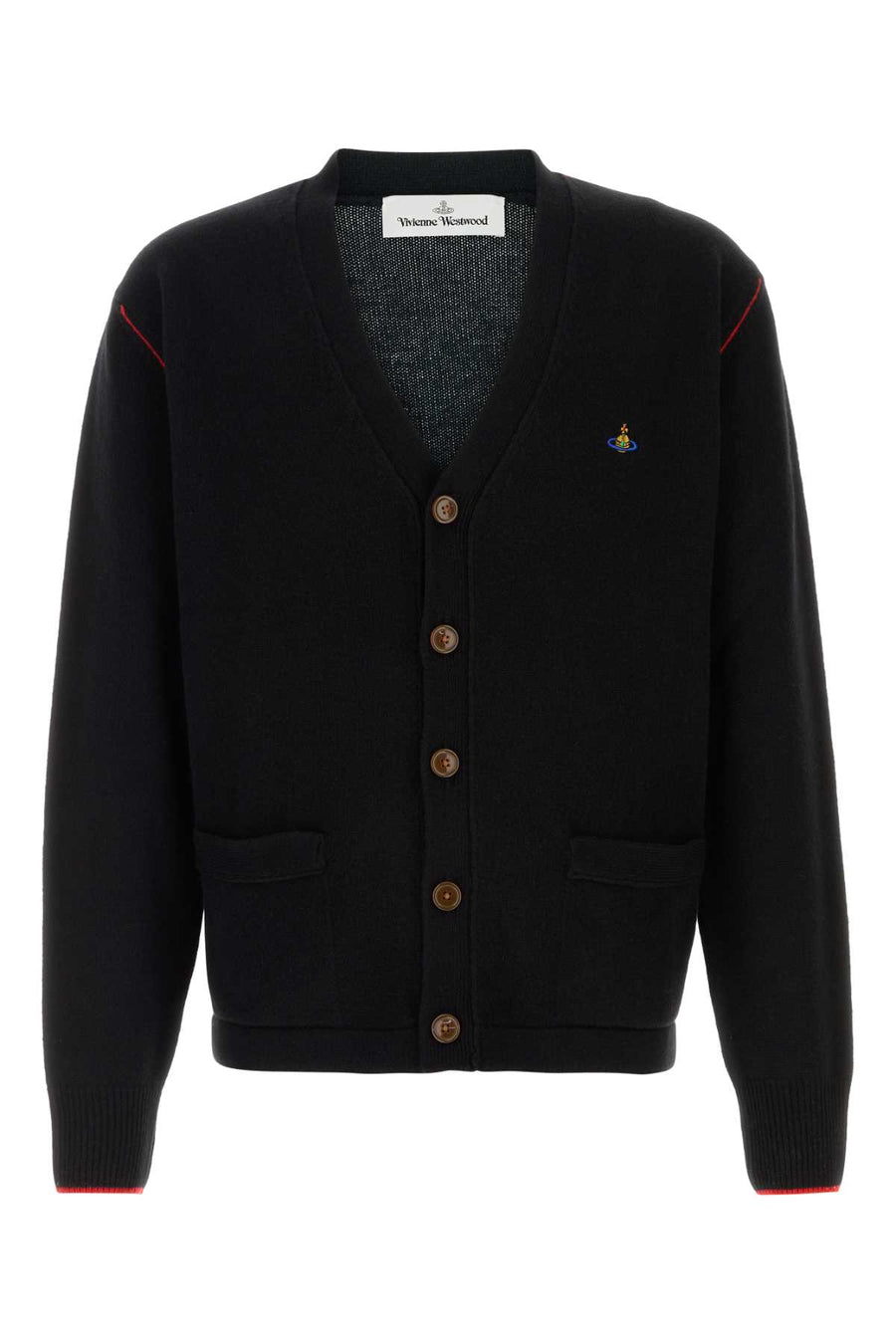 Vivienne Westwood Cardigan 90% Merino wool cardigan in black