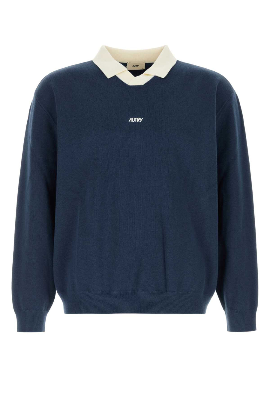 Autry Polo 50% Cotton sweater in navy