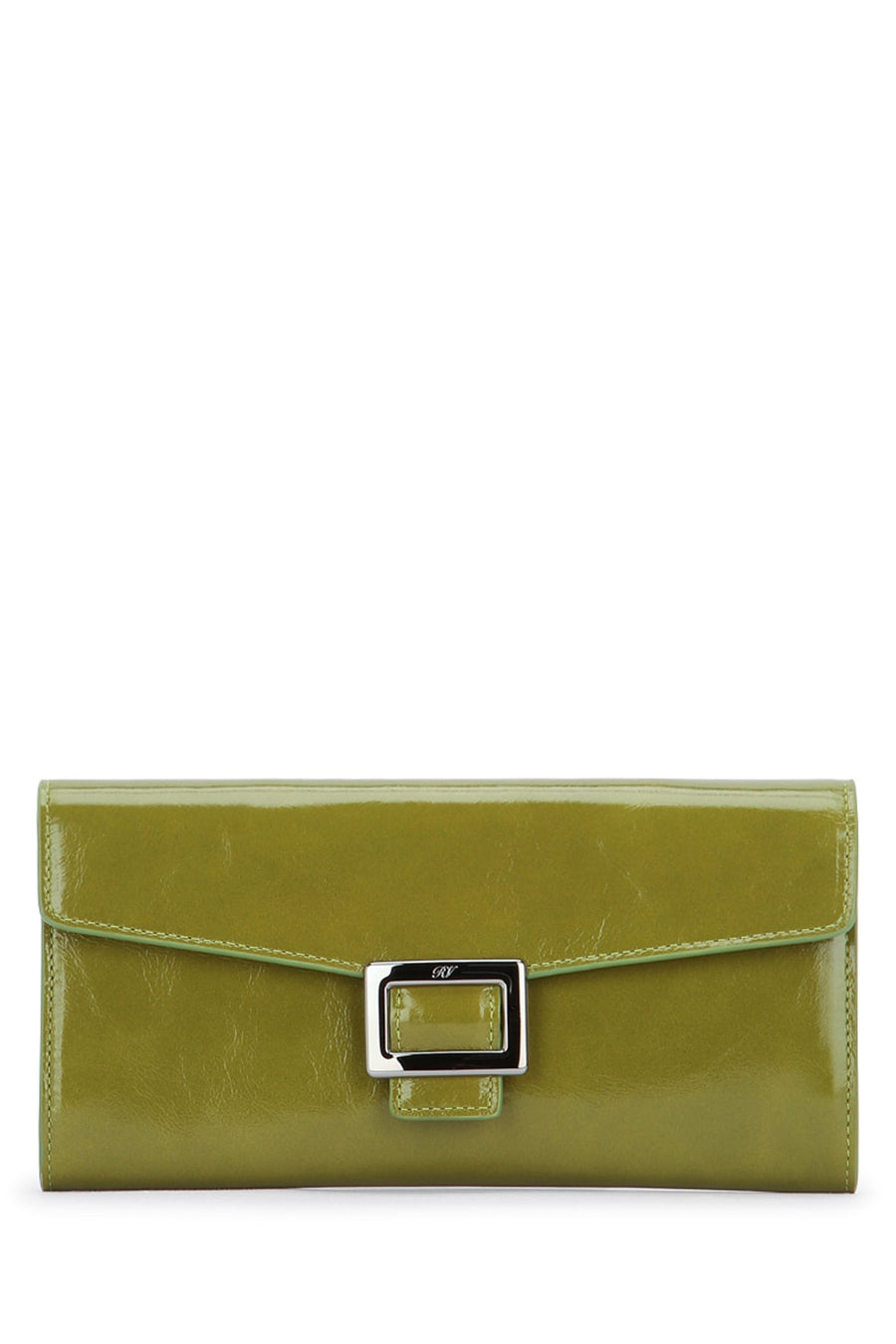 Roger Vivier Vivier Patent leather wallet in green