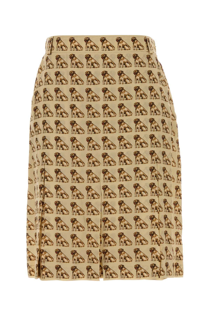 Printed Crepe Skirt Betullamulticolor Exterior: Silk Gonne
