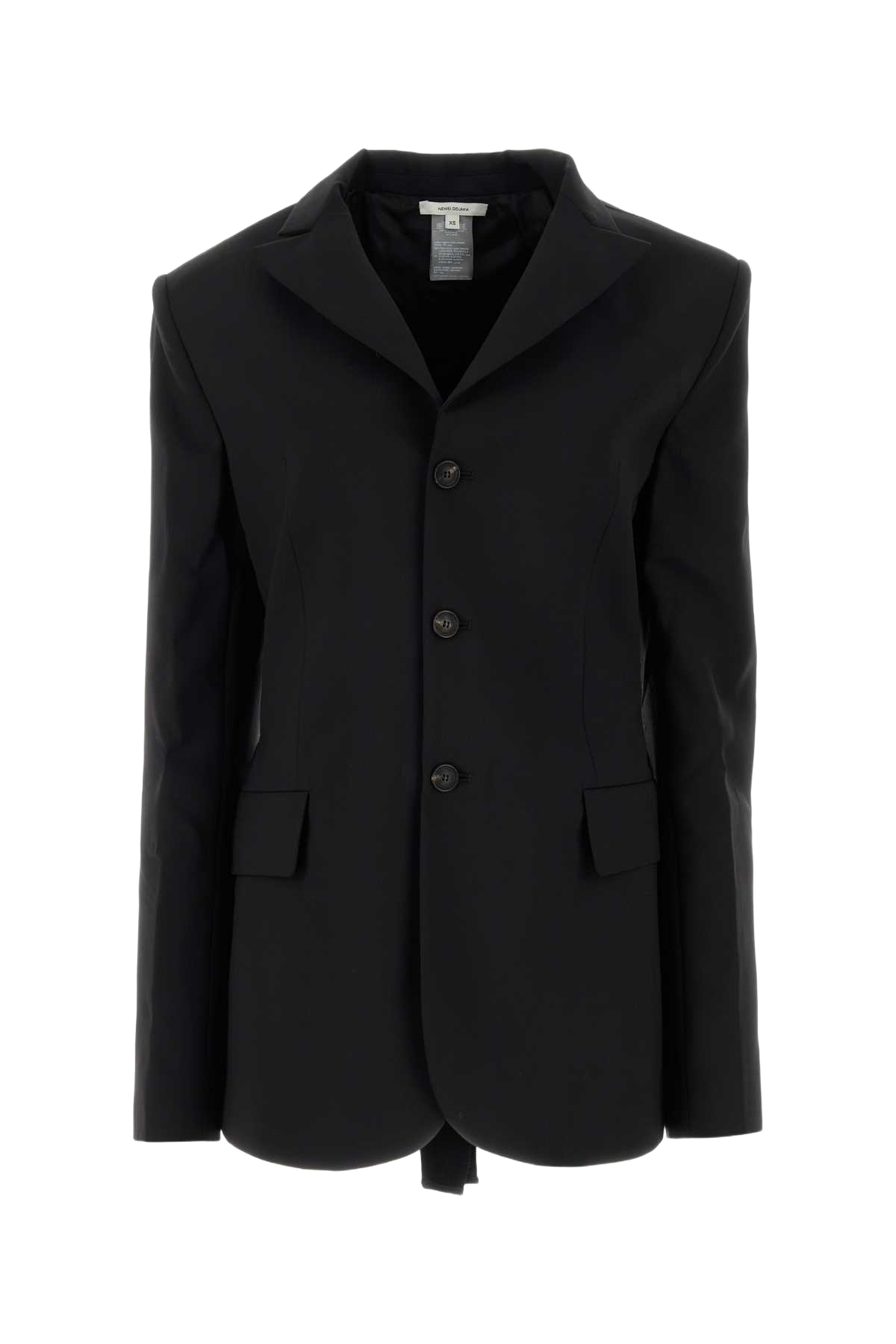 Black Stretch Wool Blazer Giacche E Gilet