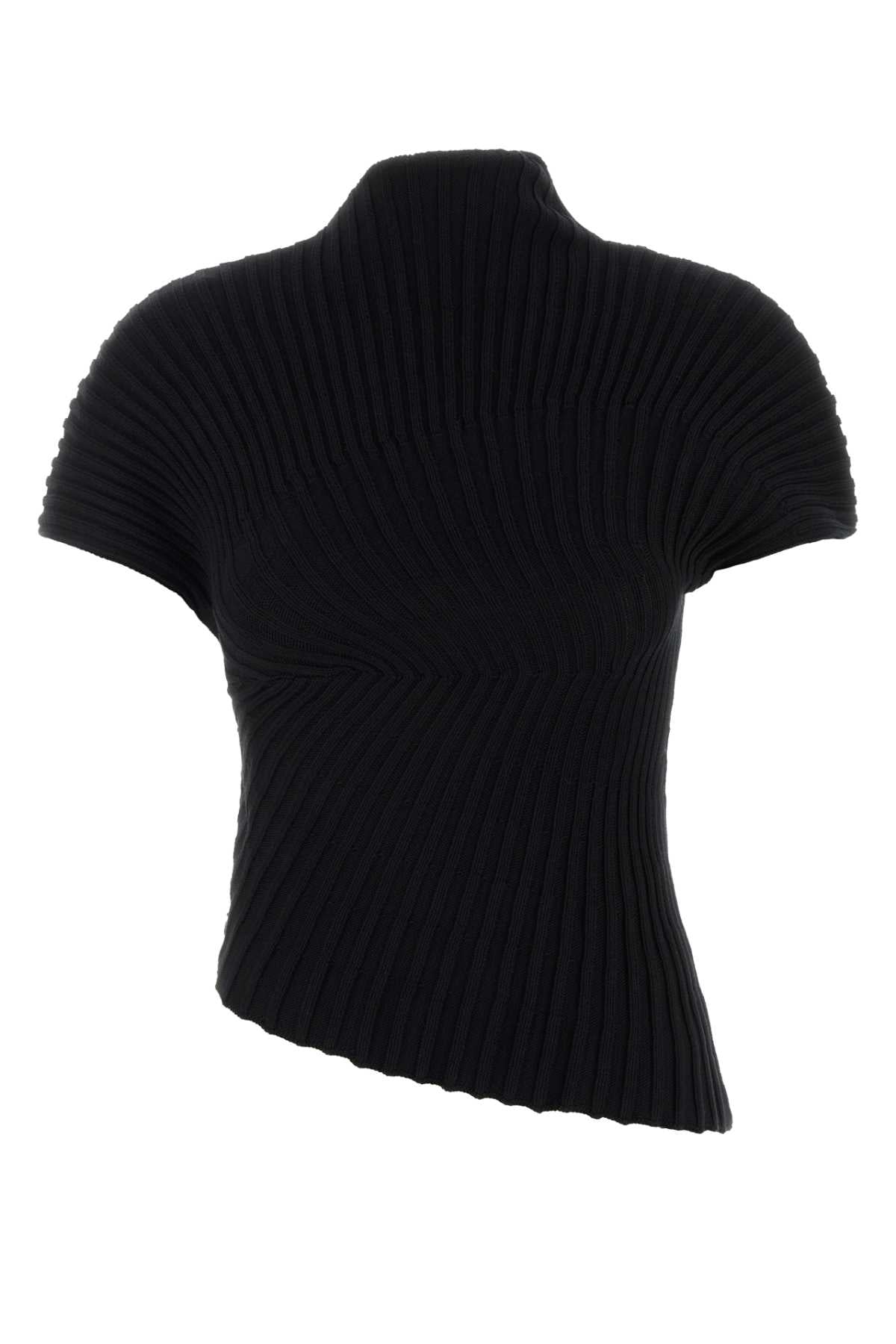 Black Cotton Annemie Top Maglie