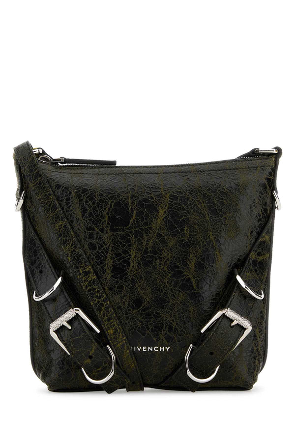 Givenchy Exterior: 100% Calf; Lining: 100% Fabric; Finishing: Silver metal shoulder bag in black