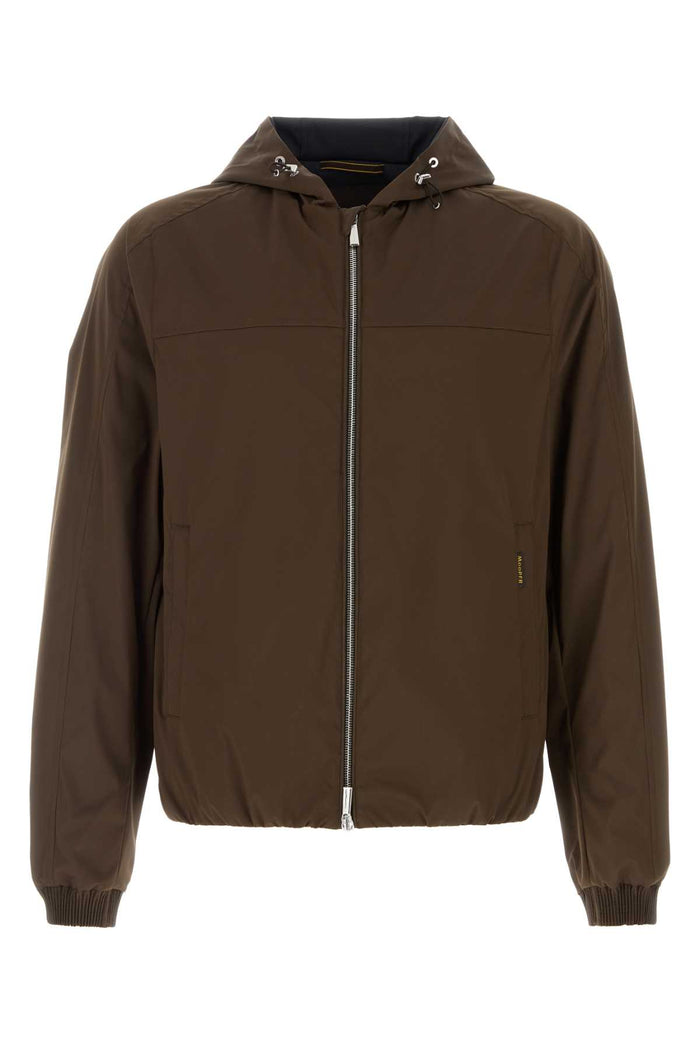 Chocolate Stretch Polyester Albori Jacket Moro Giubbini