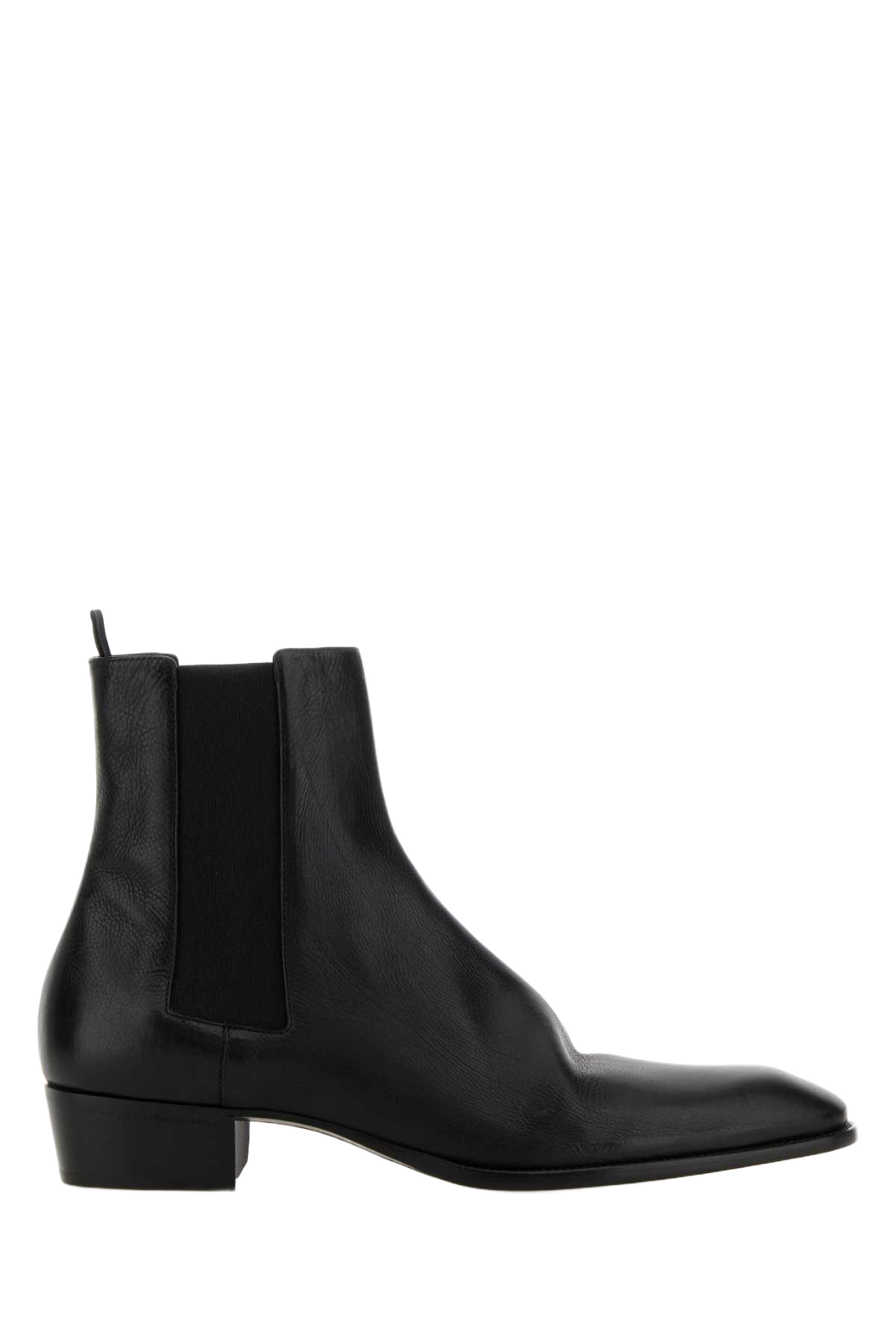 Black Leather Chelsea Stanton Ankle Boots Nero Stivali