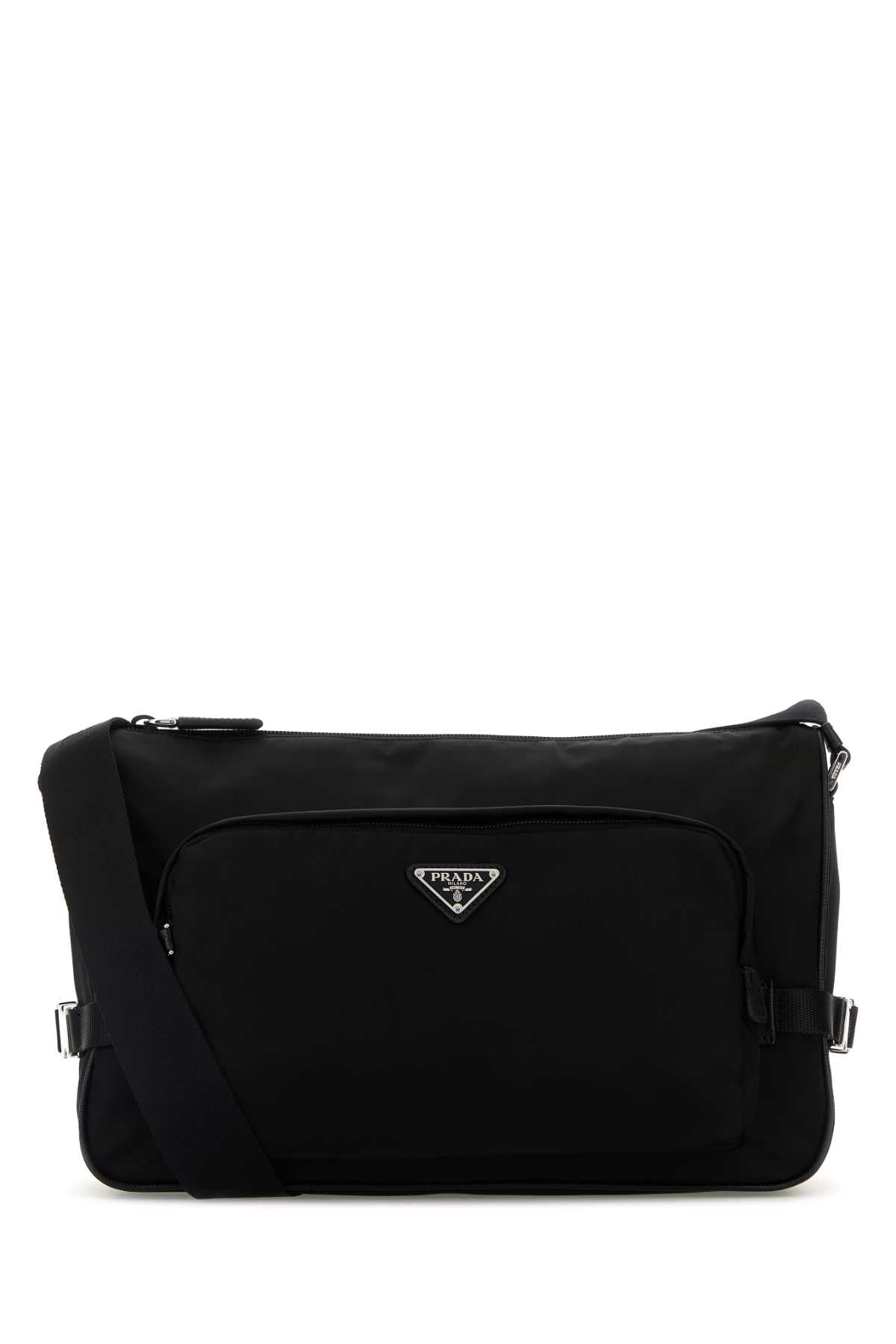 Black Re-Nylon Large Crossbody Bag Nero Poliammidericiclata-vitello Borse A Tracolla