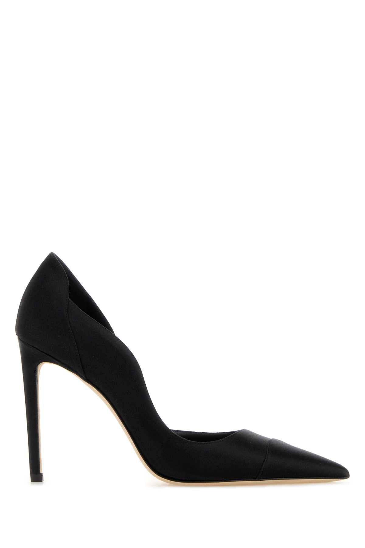 Brigitte100sat Black Textile Salpa Metal Plastic Scarpe Con Tacco