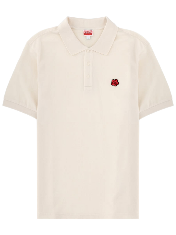 Boke Flower Polo Shirt Powder Cotton